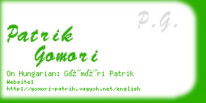 patrik gomori business card